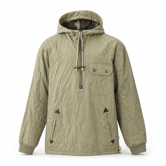 howies Mens Green Anorak Coat Size S Zip - Reversible