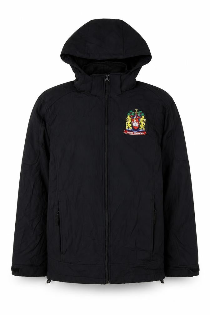 Wigan Warriors Mens Black Anorak Coat Size S Zip - Wigan Rugby