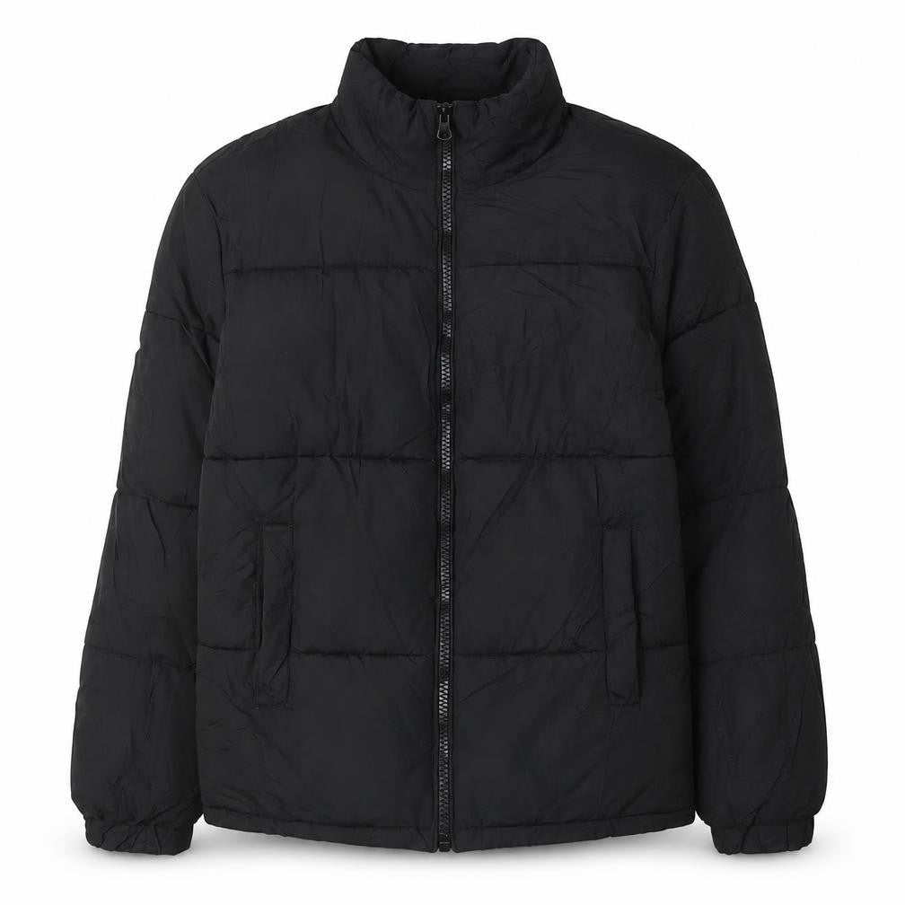 Bershka Womens Black Puffer Jacket Coat Size XS Zip