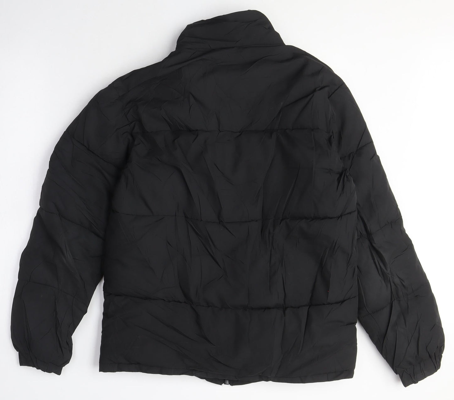 Bershka Womens Black Puffer Jacket Coat Size XS Zip