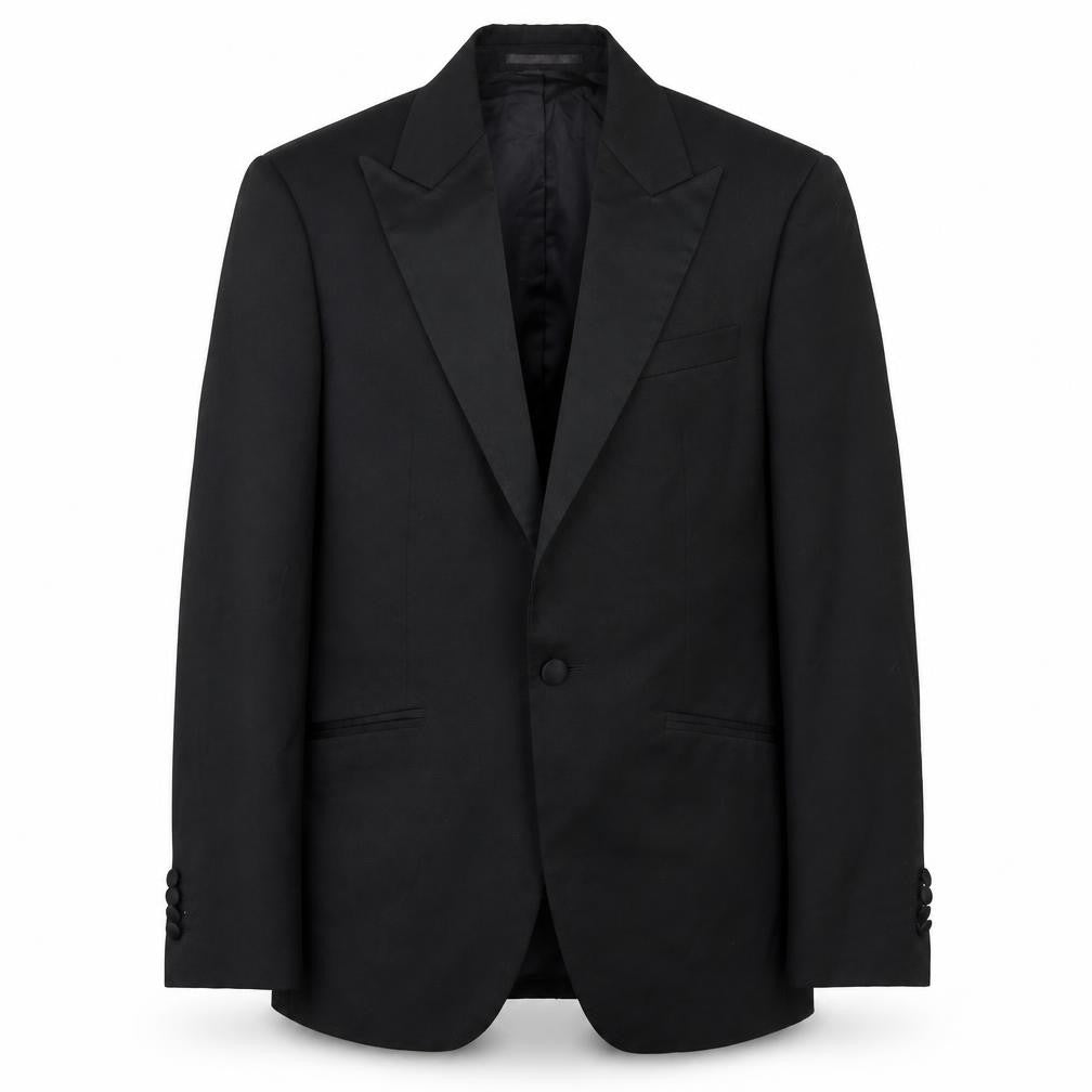 Henderson Mens Black Polyester Jacket Blazer Size 38 Regular