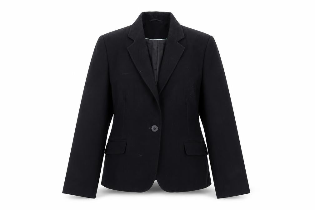 Berkertex Womens Black Polyester Jacket Blazer Size 14