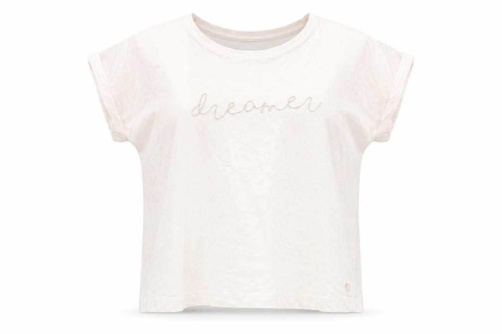 Iris & Edie Womens Pink Cotton Basic T-Shirt Size 8 Round Neck
