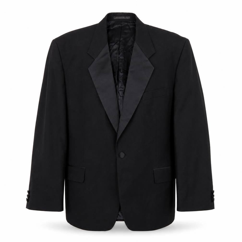 Horne Brothers Mens Black Wool Jacket Blazer Size 44 Regular