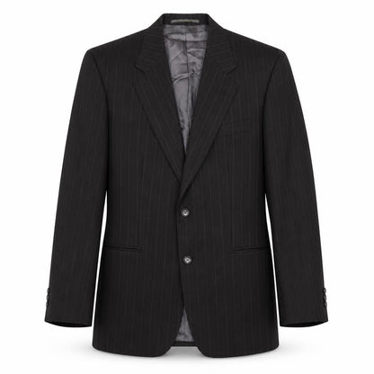 Beaumont Carr Mens Black Striped Wool Jacket Blazer Size 38 Regular