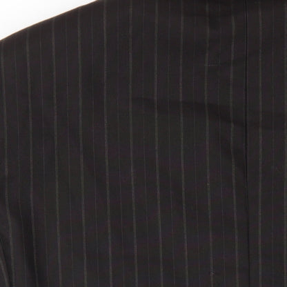 Beaumont Carr Mens Black Striped Wool Jacket Blazer Size 38 Regular