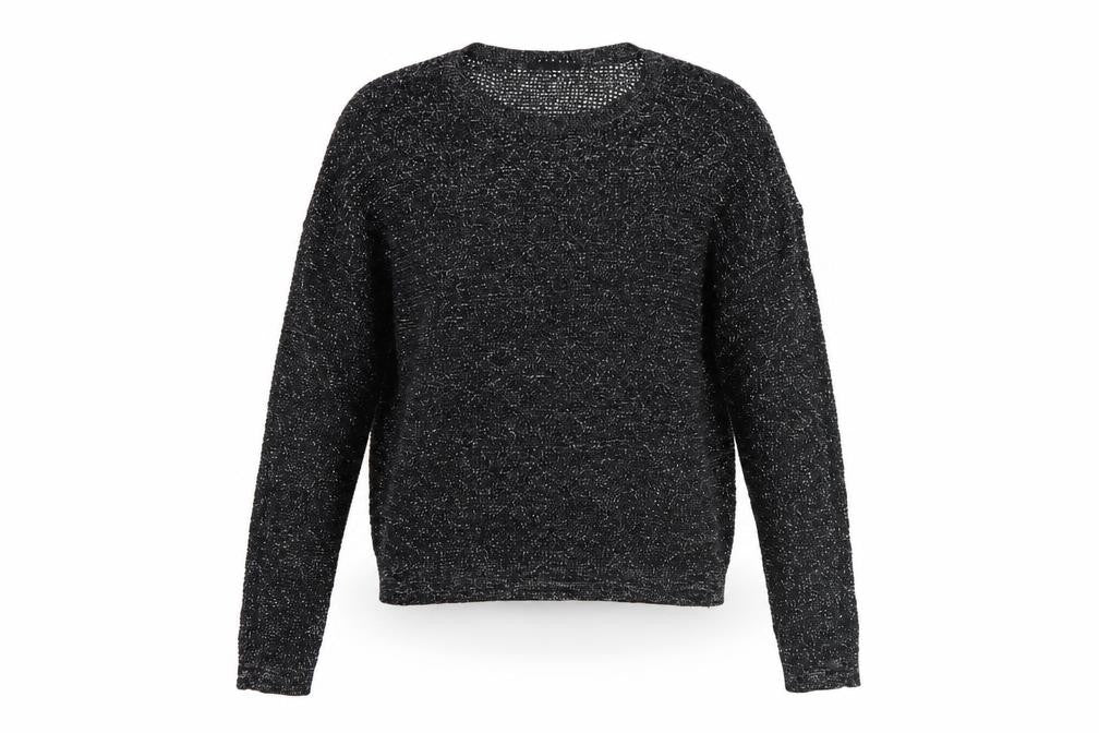 Sisley Womens Black Round Neck Polyester Pullover Jumper Size S