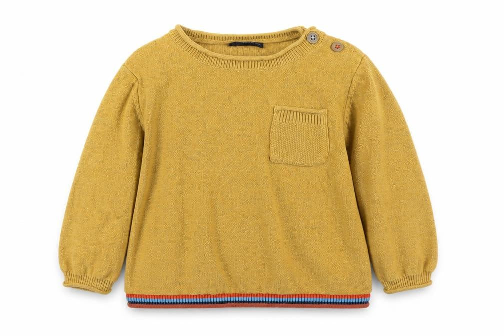 Next Boys Brown Cotton Pullover Jumper Size 12-18 Months Tie