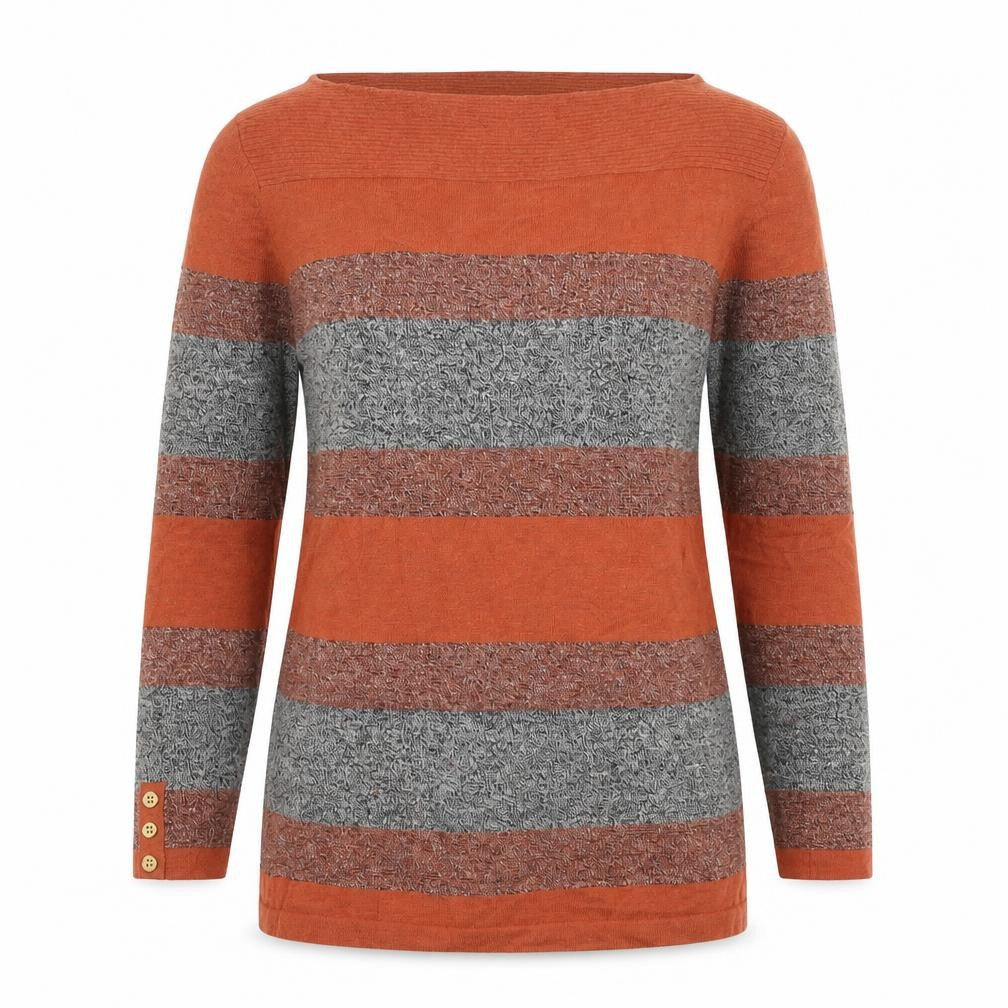 NEXT Womens Brown Boat Neck Cotton Pullover Jumper Size 8