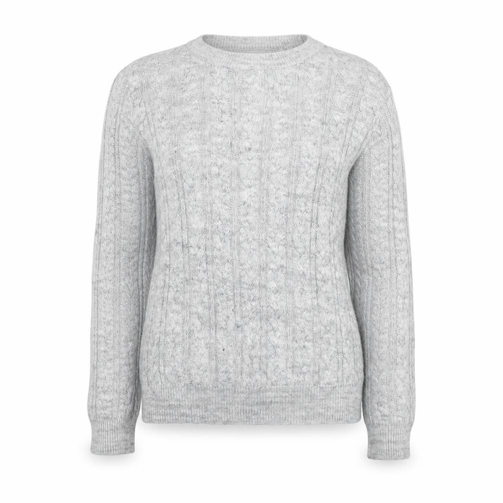 H&M Womens Grey Round Neck Acrylic Pullover Jumper Size M