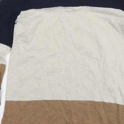 Next Womens Multicoloured Boat Neck Cotton Pullover Jumper Size 6