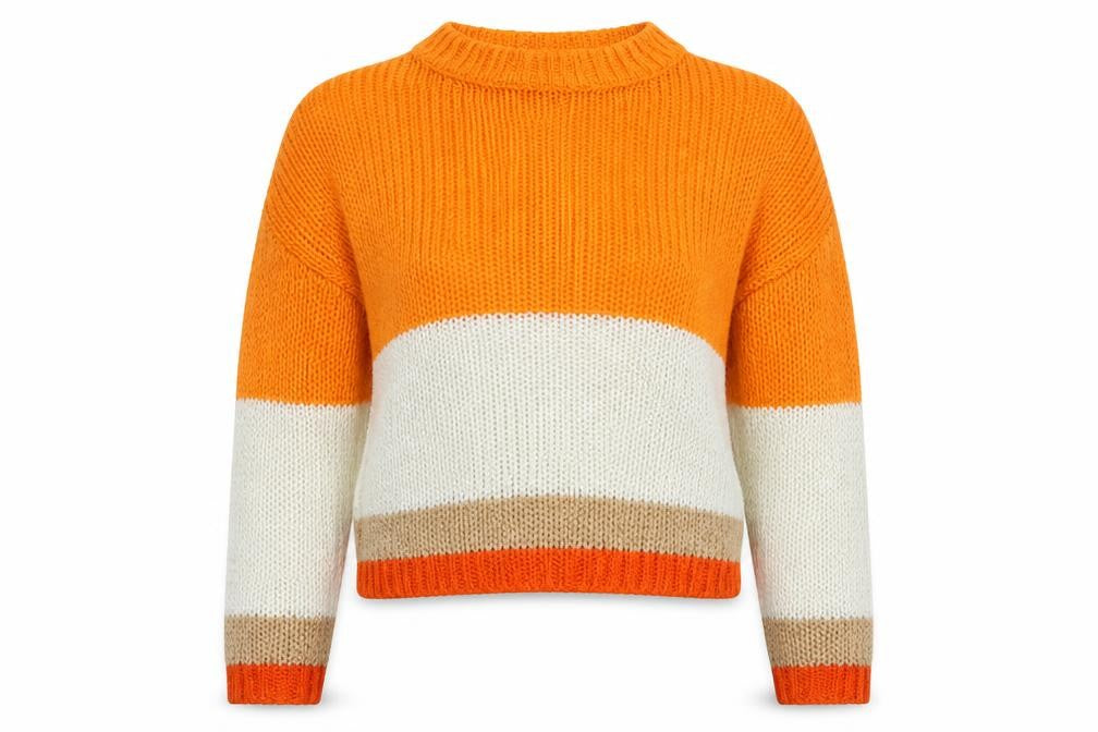 Kiabi Womens Multicoloured Round Neck Acrylic Pullover Jumper Size S