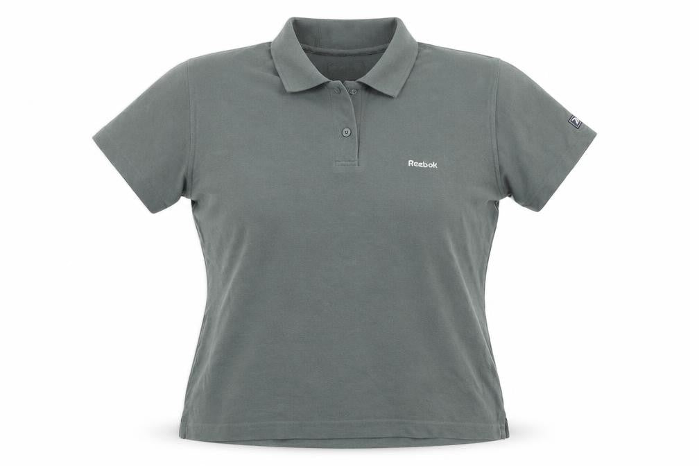 Reebok Womens Green Cotton Basic Polo Size 12 Collared