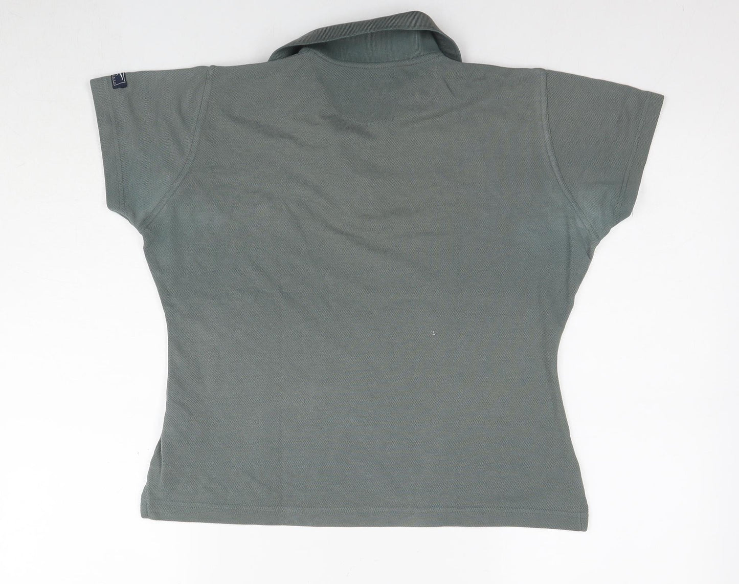 Reebok Womens Green Cotton Basic Polo Size 12 Collared