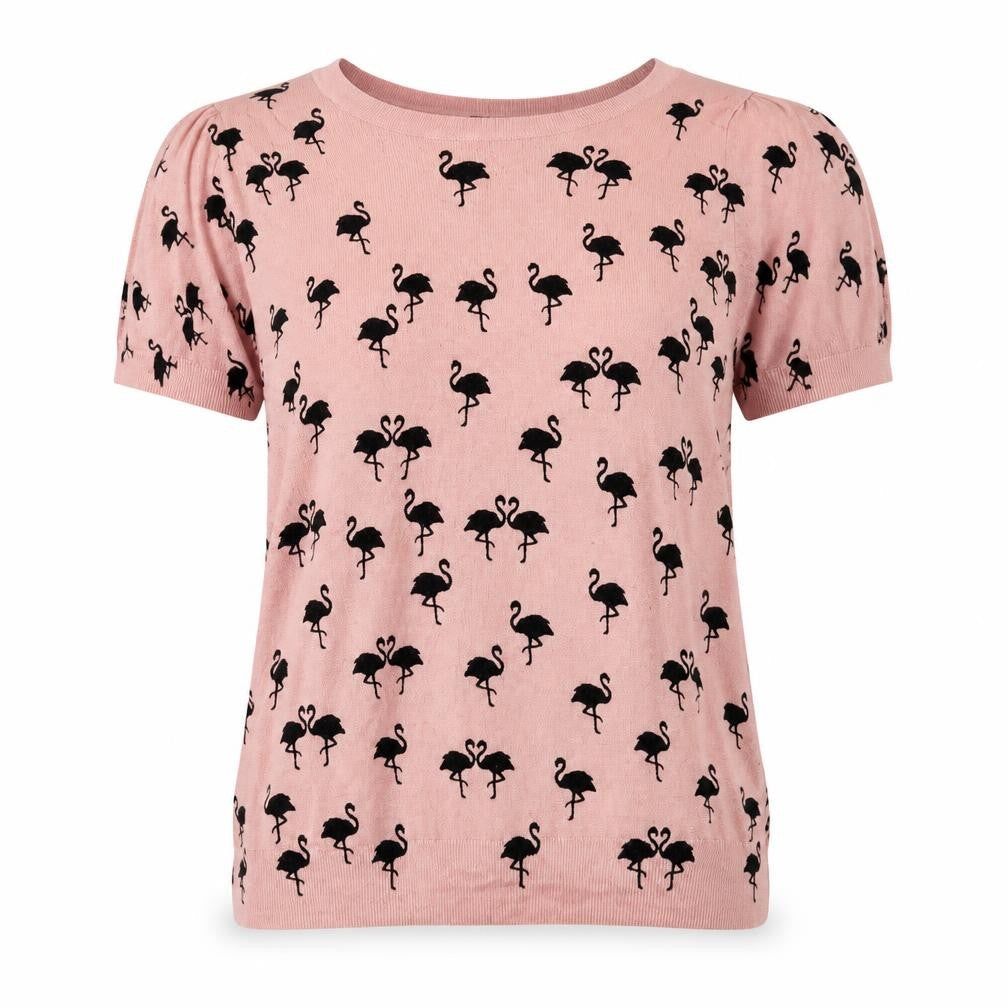 South Womens Pink Round Neck Geometric Viscose Pullover Jumper Size 18