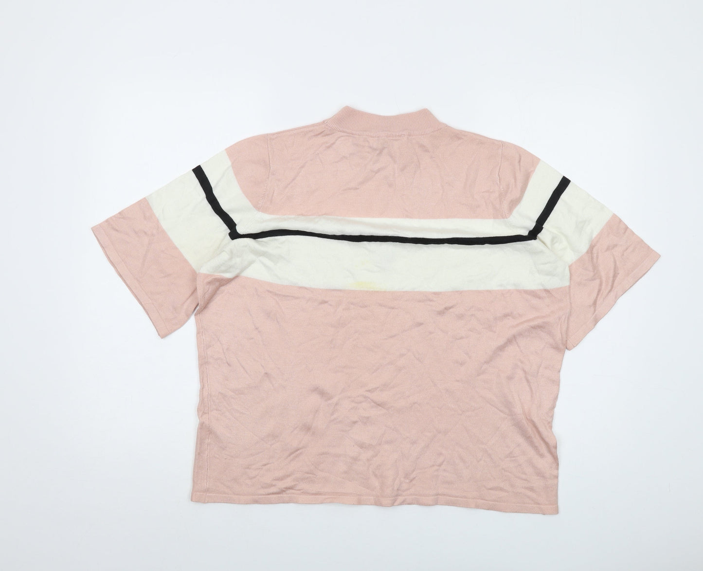 Very Womens Pink Crew Neck Acrylic Pullover Jumper Size 18