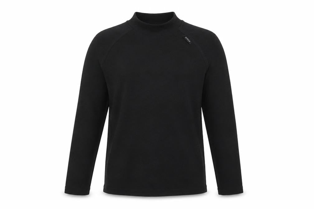 DECATHLON Boys Grey Polyester Basic T-Shirt Size 12 Years Mock Neck Pullover - Thermal Top