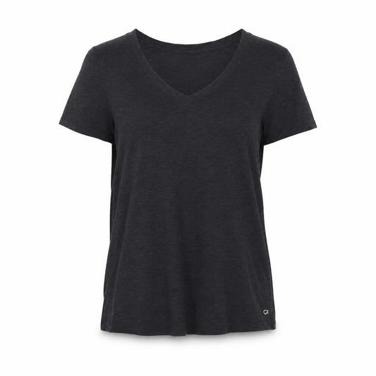 Gap Womens Grey Polyester Basic T-Shirt Size XS V-Neck Pullover