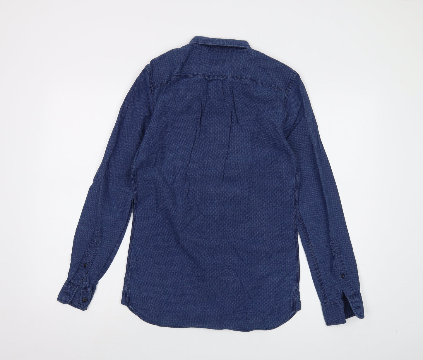 Jack Wills Mens Blue Cotton Button-Up Size XS Collared Button