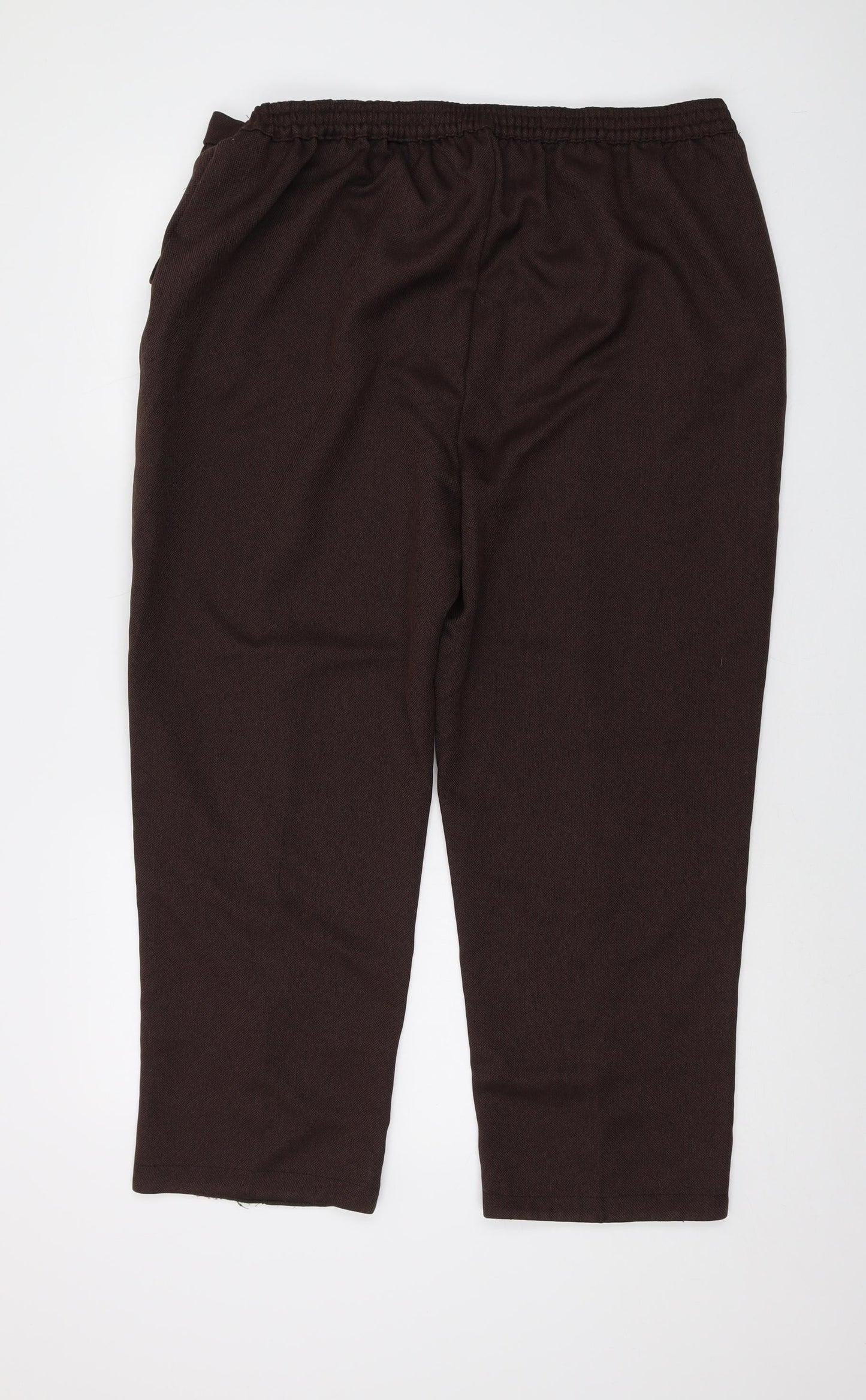 EWM Womens Brown Polyester Trousers Size 20 L25 in Regular