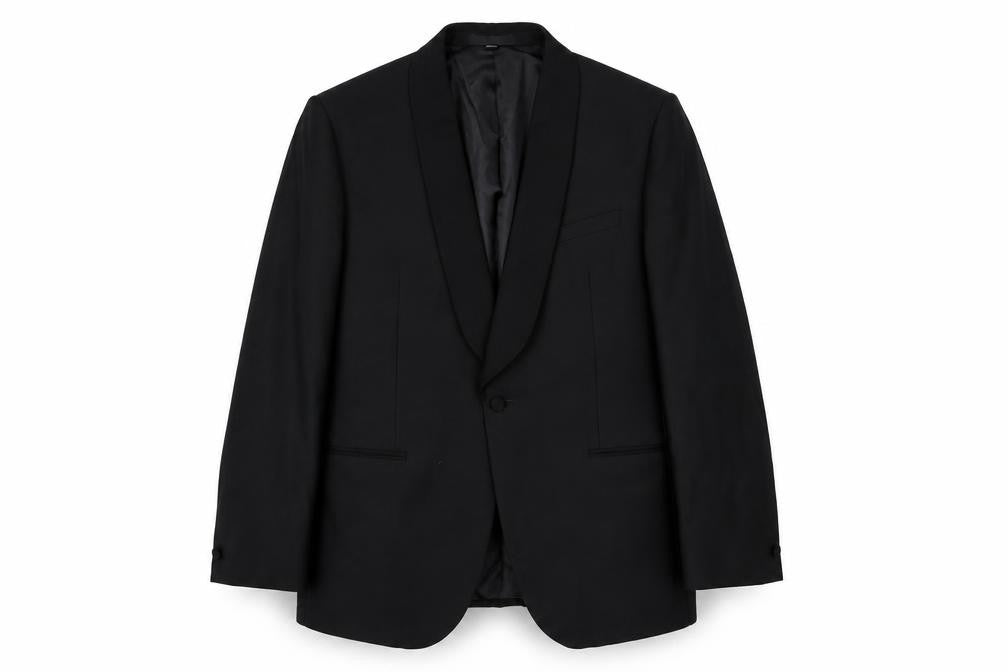 Marks & Spencer Mens Black Wool Jacket Suit Jacket Size 42 Regular