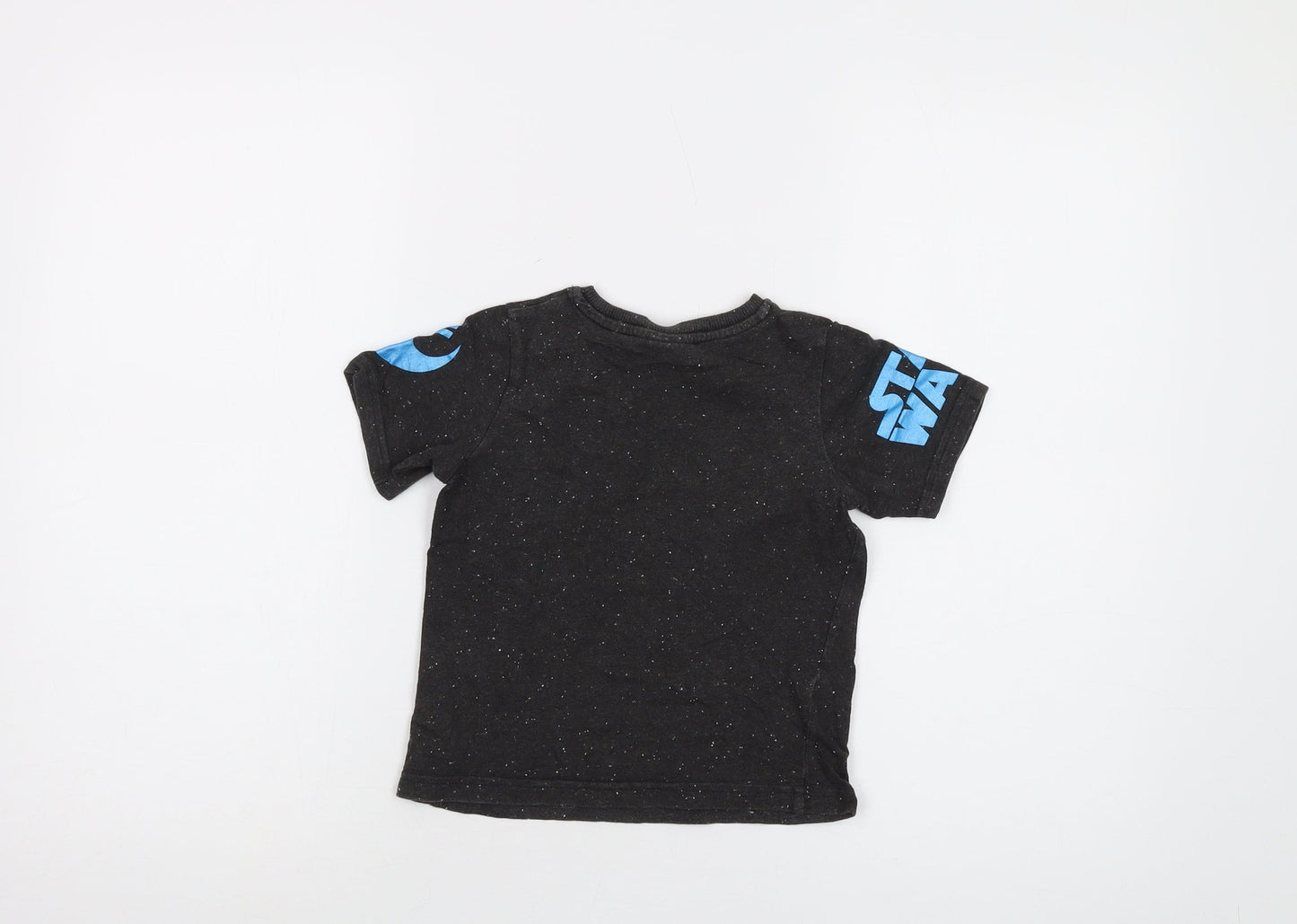 Star Wars Boys Grey Cotton Basic T-Shirt Size 3-4 Years Crew Neck Pullover