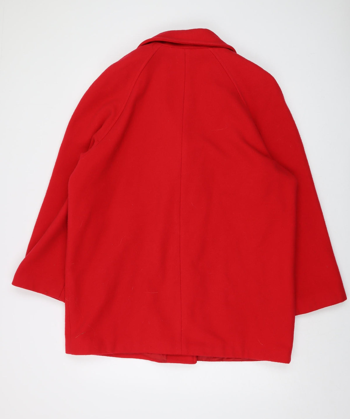 Classics Womens Red Overcoat Coat Size 16 Button