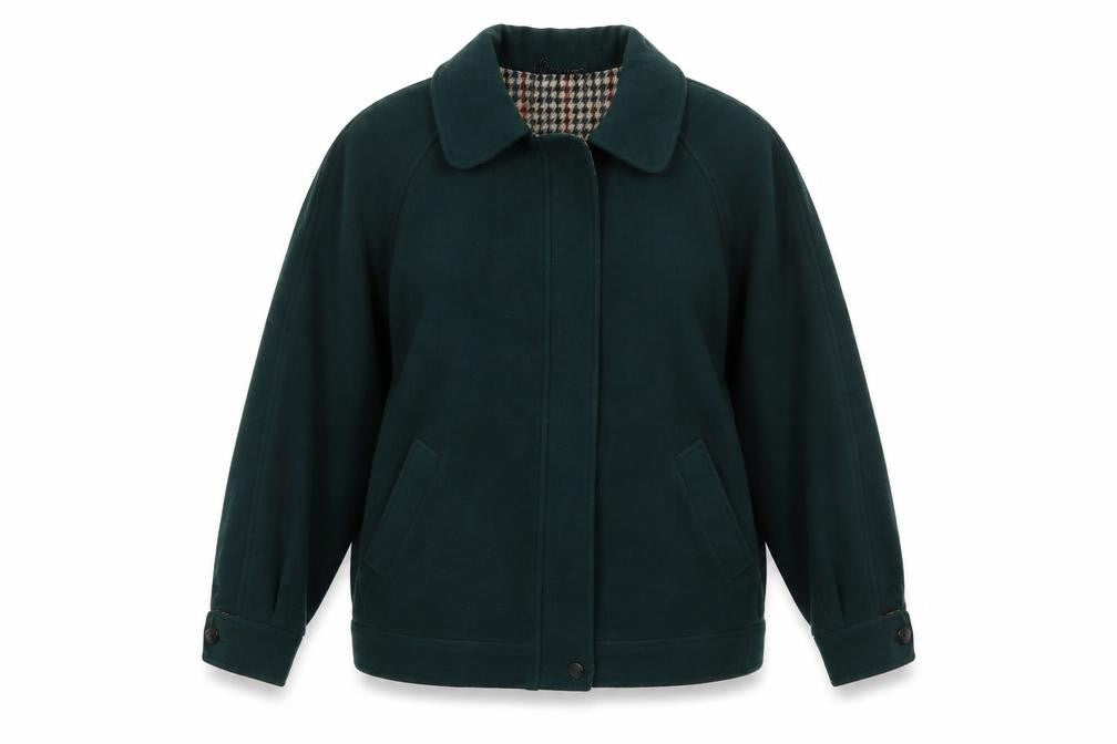 Simone Womens Green Jacket Size 14 Zip