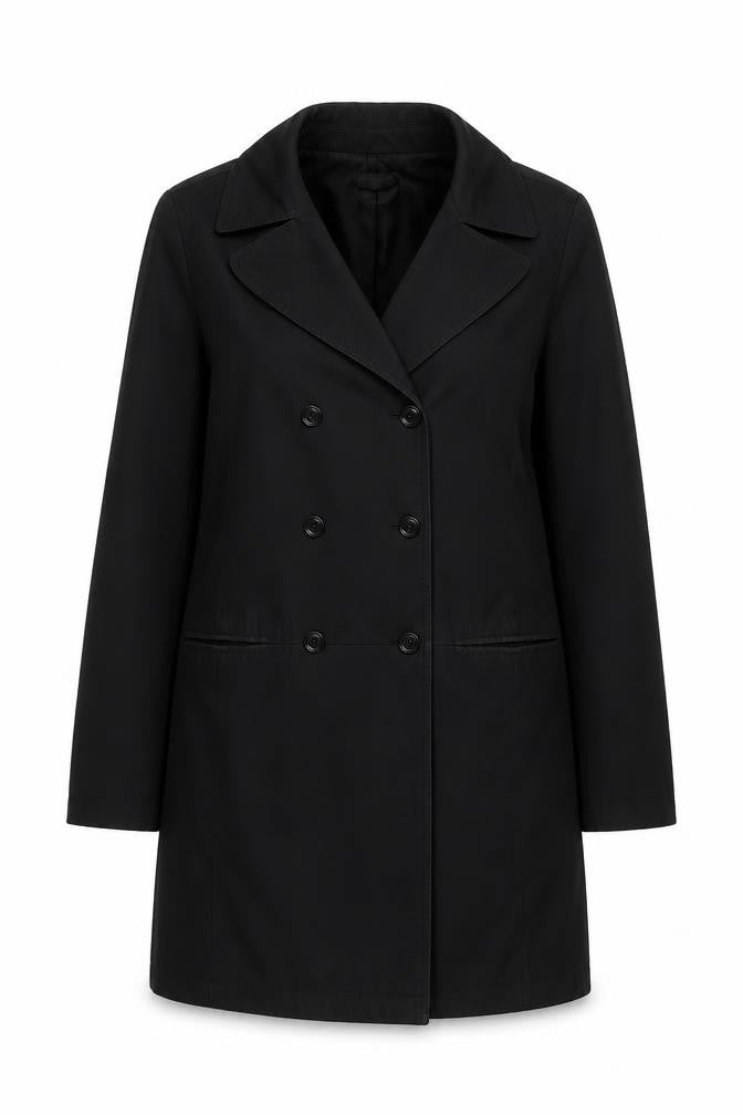 Gap Womens Black Overcoat Coat Size M Button