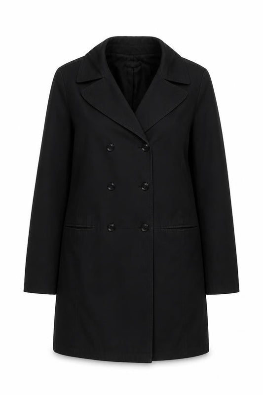 Gap Womens Black Overcoat Coat Size M Button