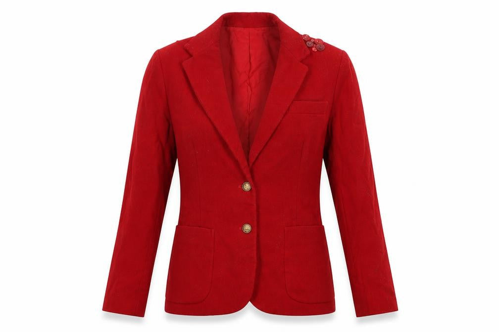 John Meyer Womens Red Jacket Size 12 Button