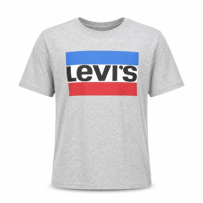 Levi's Boys Grey 100% Cotton Basic T-Shirt Size 12-13 Years Round Neck Pullover - Levi's