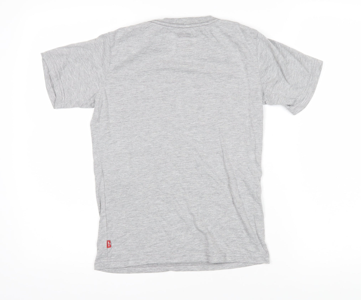 Levi's Boys Grey 100% Cotton Basic T-Shirt Size 12-13 Years Round Neck Pullover - Levi's