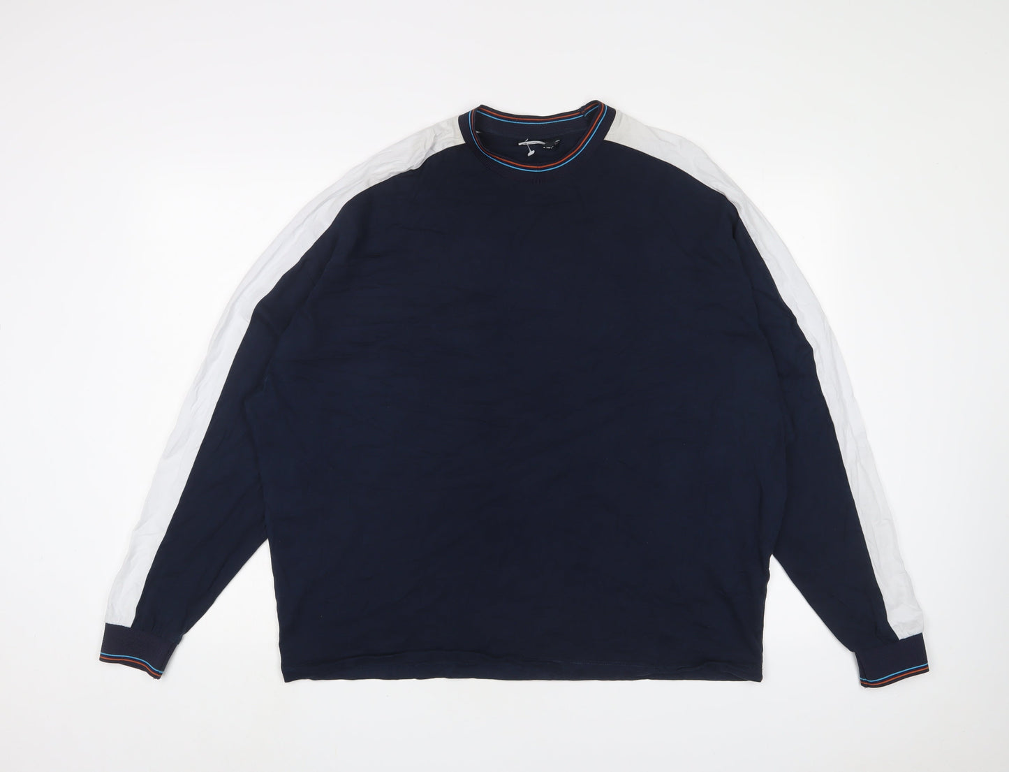 ASOS Mens Blue Cotton T-Shirt Size L Crew Neck