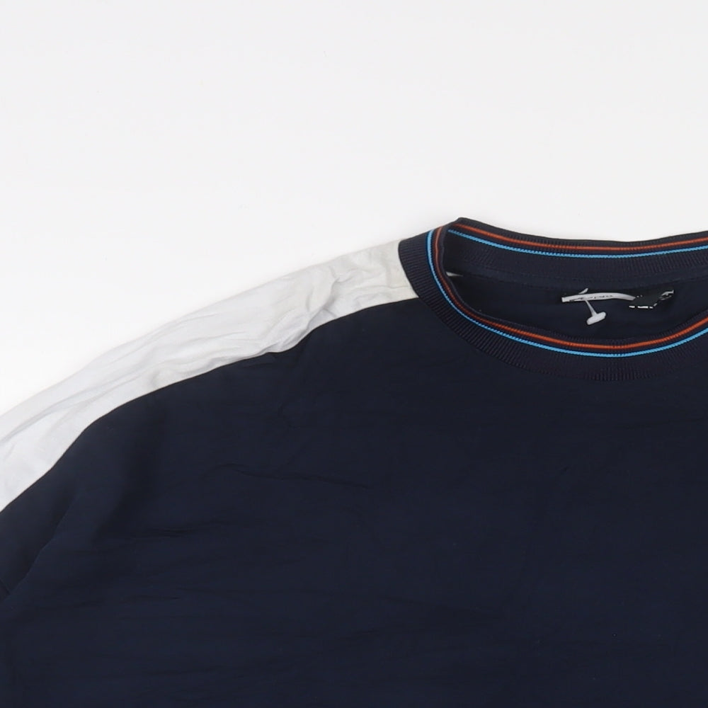ASOS Mens Blue Cotton T-Shirt Size L Crew Neck