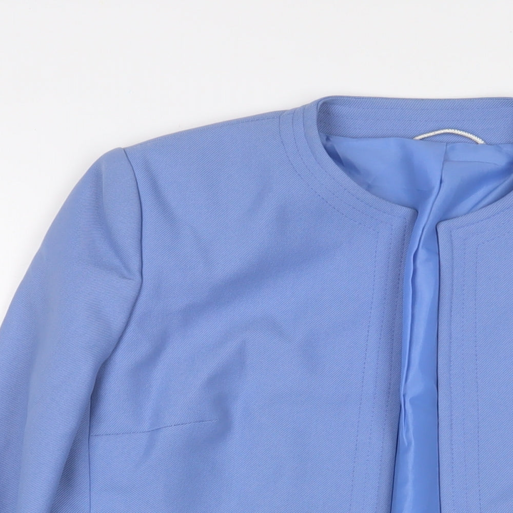 Dereta Womens Blue Jacket Blazer Size 12 - Open