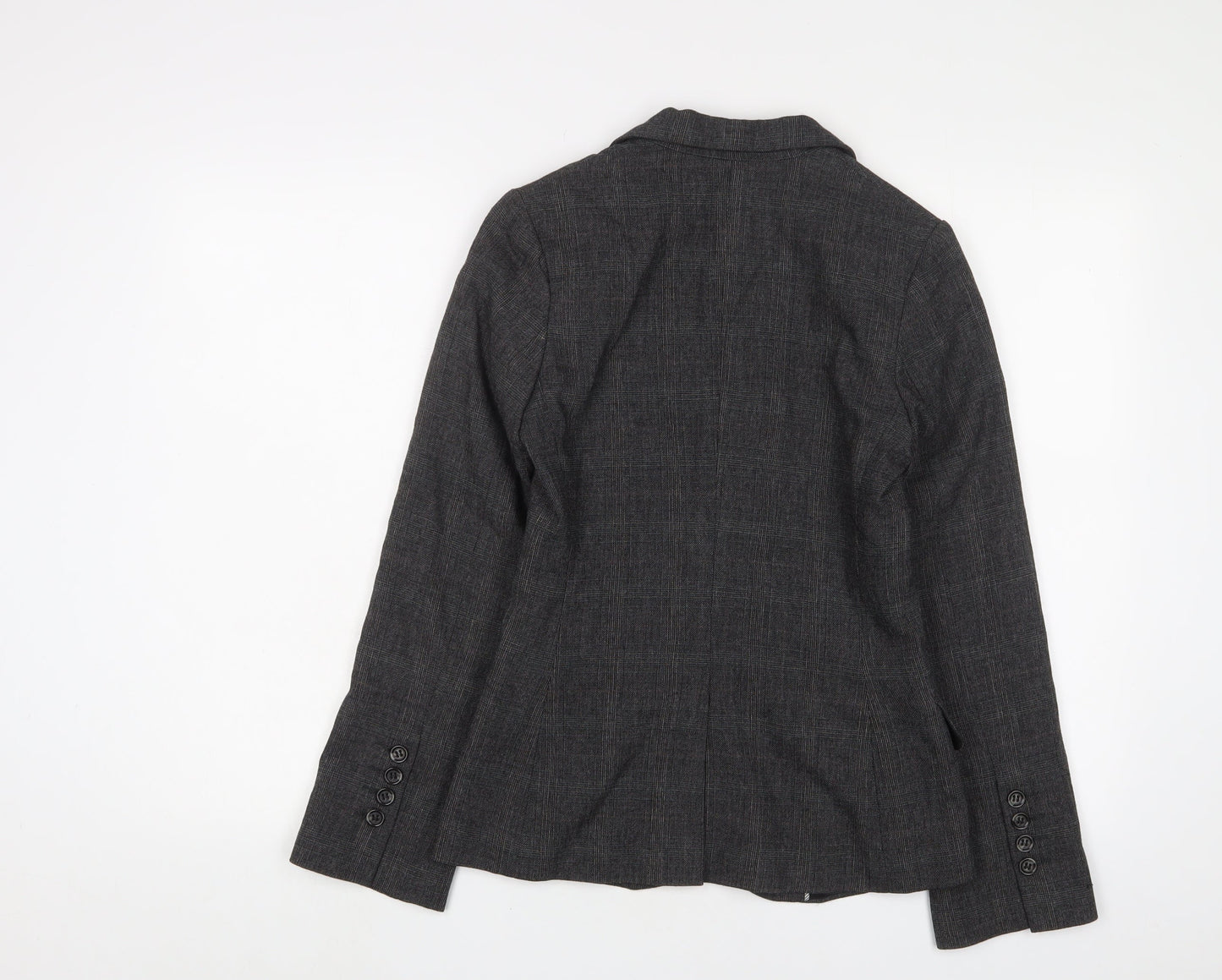 H&M Womens Grey Jacket Blazer Size 6 Button