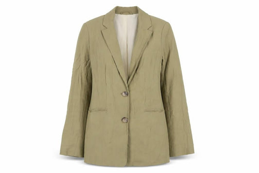 H&M Womens Beige Jacket Blazer Size 6 Button