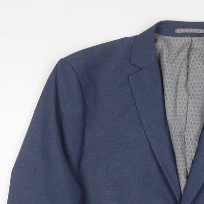 Next Mens Blue Polyester Jacket Suit Jacket Size 42 Regular
