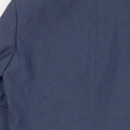 Next Mens Blue Polyester Jacket Suit Jacket Size 42 Regular