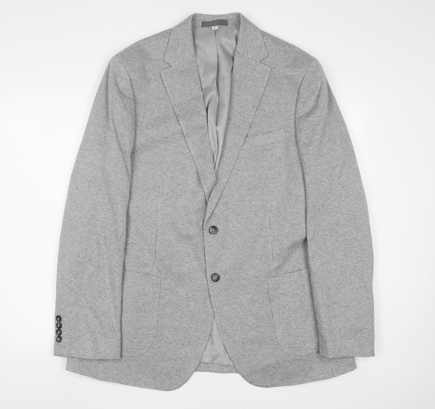 NEXT Mens Grey Cotton Jacket Suit Jacket Size 44 Regular