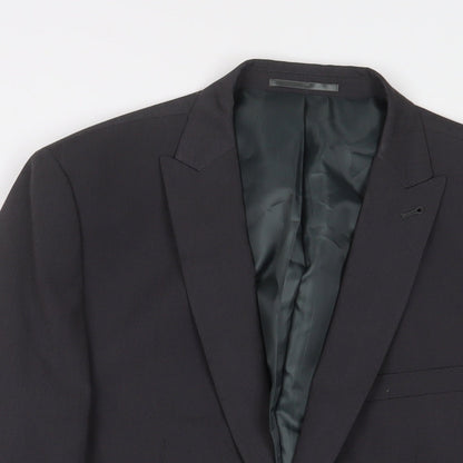 Next Mens Grey Polyester Jacket Suit Jacket Size 42 Regular
