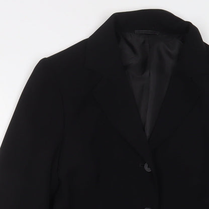 Yessica Womens Black Jacket Blazer Size 10 Button