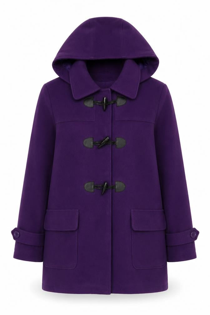 Almond Bay Womens Purple Overcoat Coat Size 14 Button