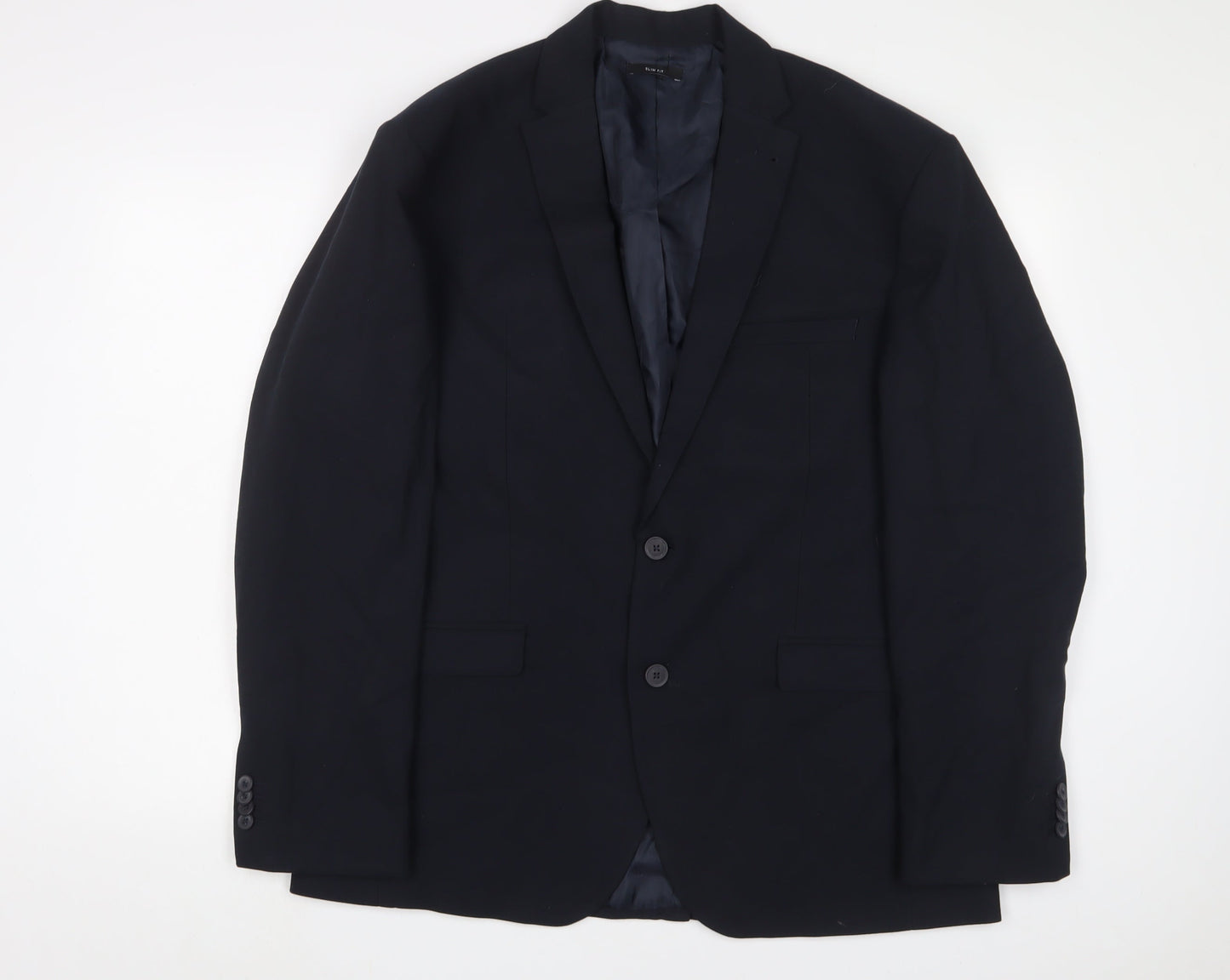 New Look Mens Blue Polyester Jacket Suit Jacket Size 44 Regular