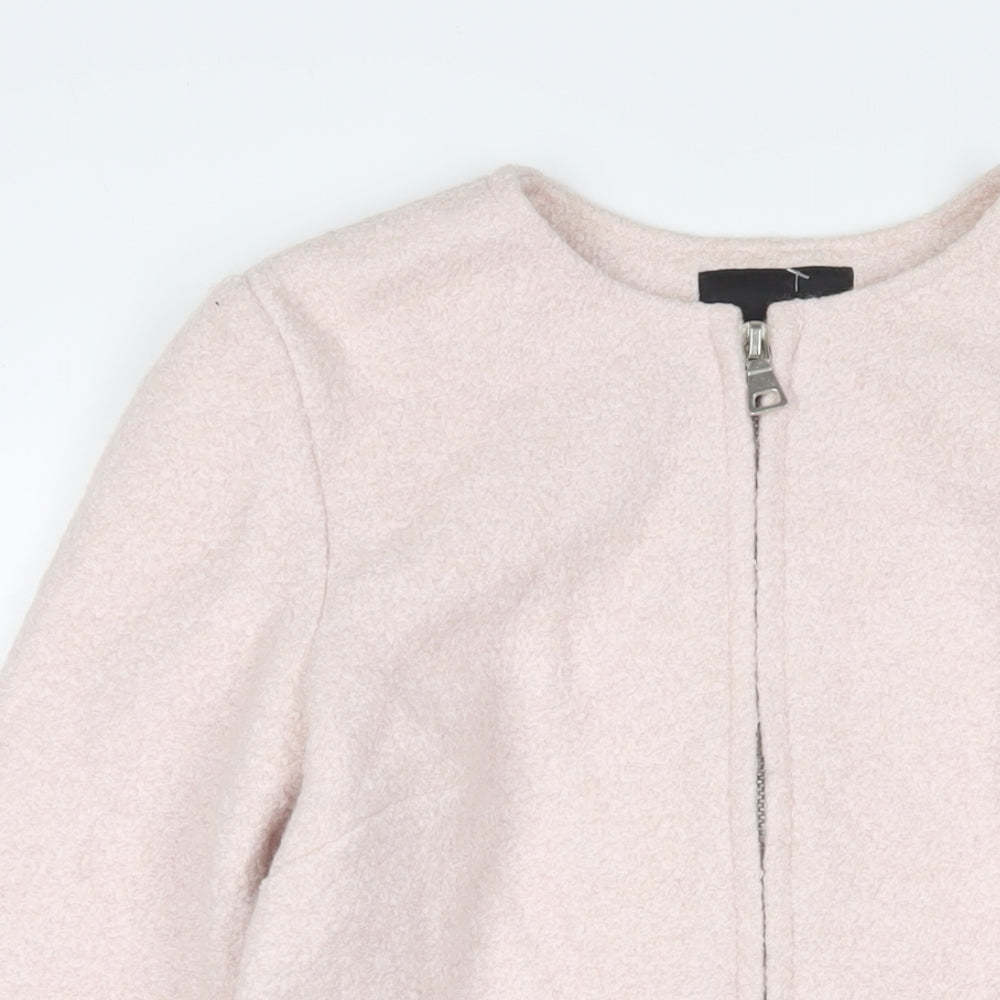 New Look Womens Pink Jacket Size 12 Zip