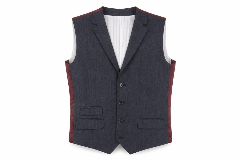 OneSixFive Mens Grey Wool Jacket Suit Waistcoat Size 36 Regular