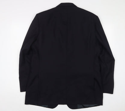 Aubrey Mens Blue Wool Jacket Suit Jacket Size 44 Regular