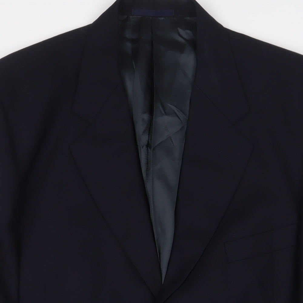 Aubrey Mens Blue Wool Jacket Suit Jacket Size 44 Regular