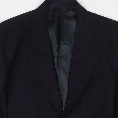 Aubrey Mens Blue Wool Jacket Suit Jacket Size 44 Regular